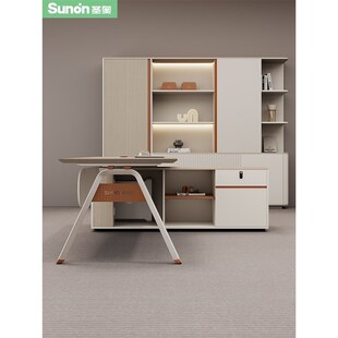 圣奥单人老板桌办公桌简约现代主管桌经理办公室桌高端办公桌椅组