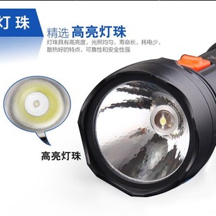 雅格LED小手电筒强光家用耐用可充电强光户外远射超亮便携迷你灯