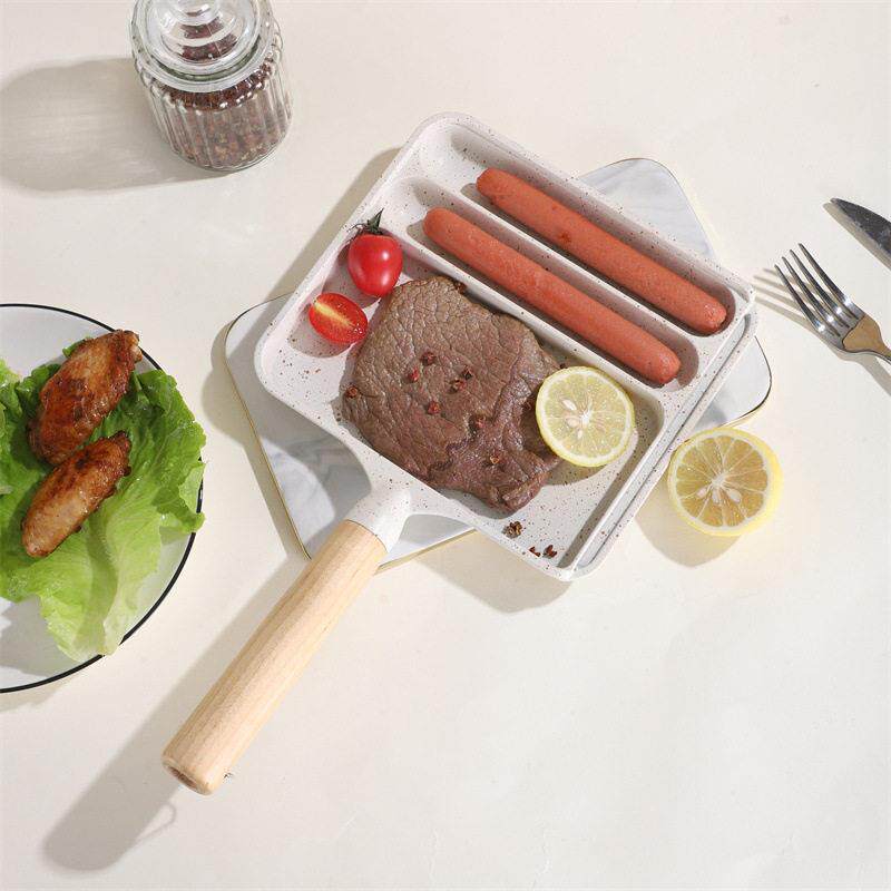 烤盘淀粉肠家用不粘锅网红脆皮烤肠麦饭石电磁炉燃气通用加厚自制