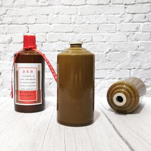 一斤装白酒空瓶子埋藏酒高端定制陶瓷酒瓶500ml茅镇台柱形瓶厂家