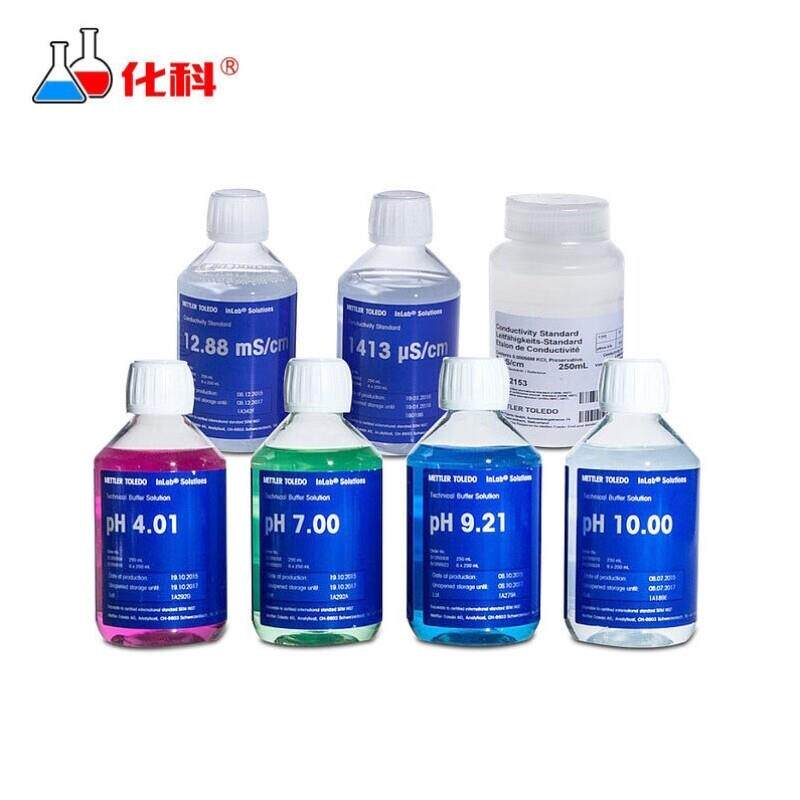 化科PH标准液梅特勒PH标准缓冲溶液酸度计校准液PH电导液pH10.00