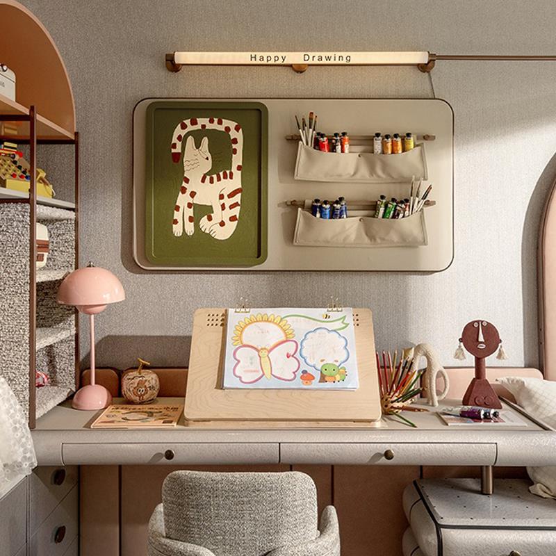 绘画主题软装饰品样板房间儿童房书桌摆件墙面装饰画立体墙饰壁饰