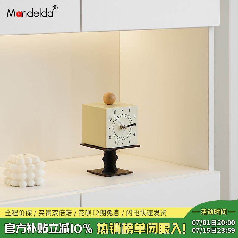 Mandelda家居玄关座钟装饰品客厅钟表时钟创意电视柜办公桌面摆件