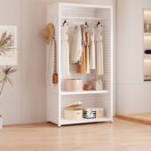 金属衣柜洞洞板简易衣帽架小户型落地挂衣架卧室开放式 防尘衣挂架