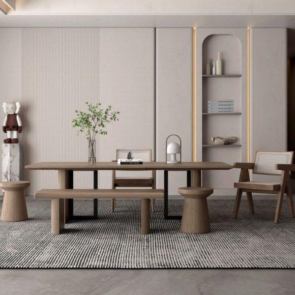 侘寂风实木茶桌家用原木大板喝茶桌子现简约公室泡茶桌椅组合,商业/办公家具,茶台/茶桌,淘宝优惠券,粉丝福利购,淘宝优惠卷