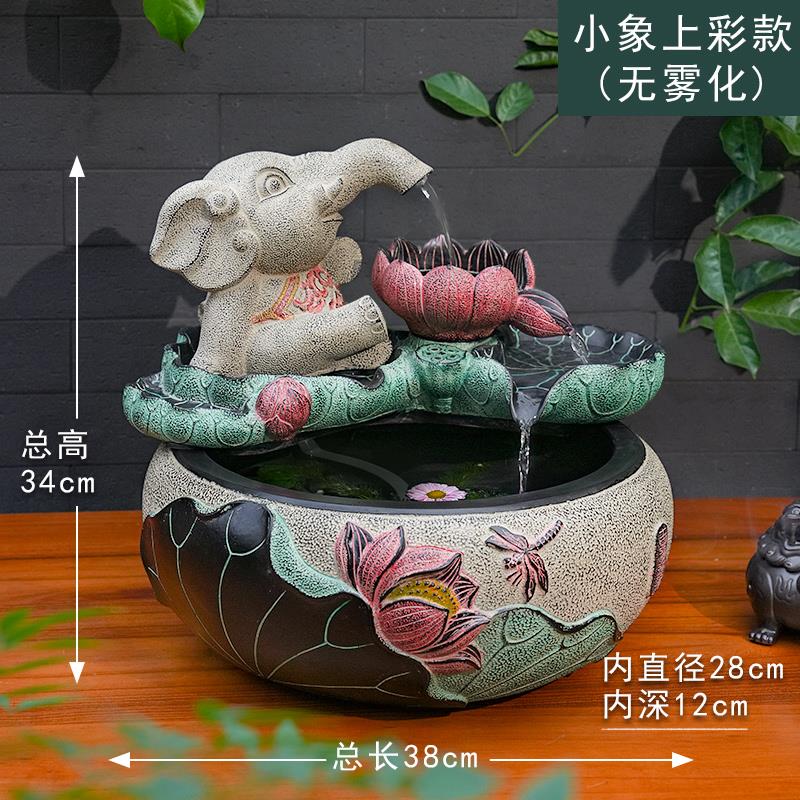 玄关流水摆件循环水水系景观办公室小型鱼缸室内鱼池喷泉造景