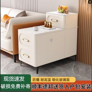 轻奢玻璃边几沙发侧边柜客厅角几现代简约家用茶几可移动边柜桌子