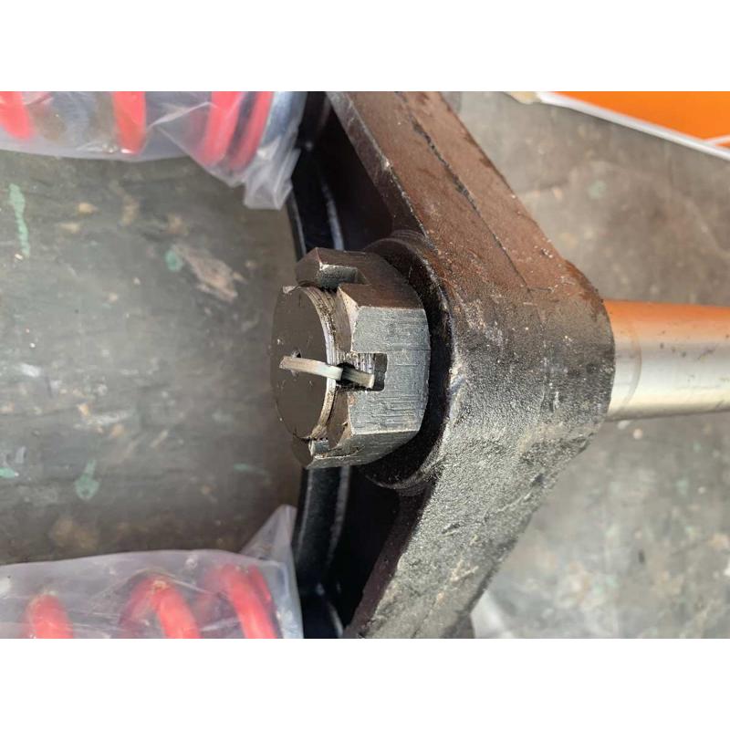 工地电动三轮车前减震器总成单卡板外簧减震柱载重三轮车前叉减