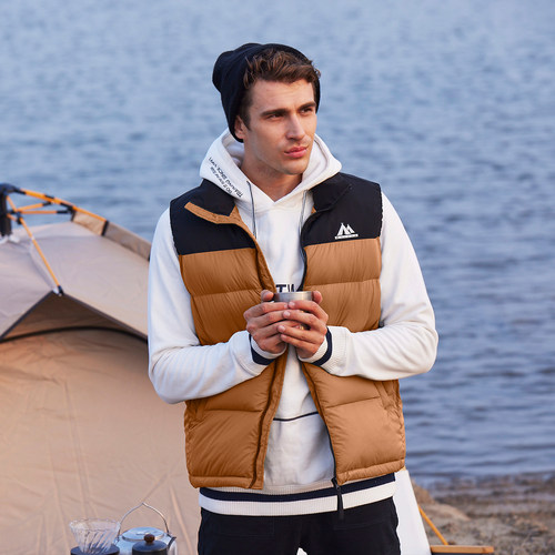 新款加厚鸭绒保暖马甲