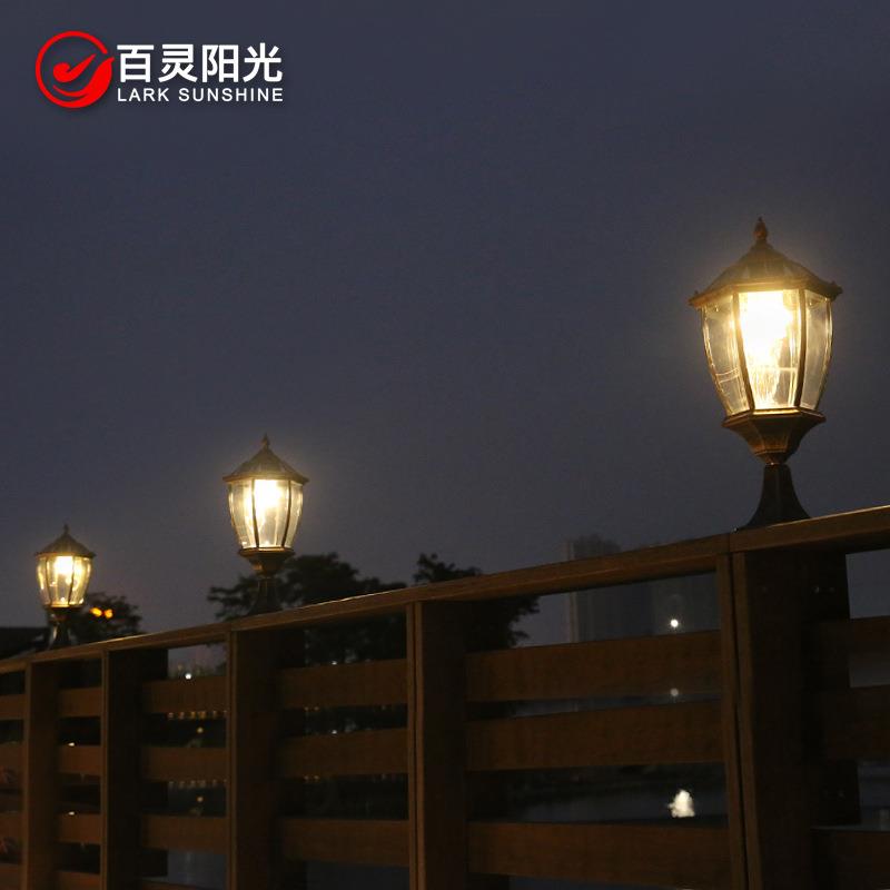 户外柱头灯家用院墙围墙灯防水大门柱子灯景观别墅庭院电灯