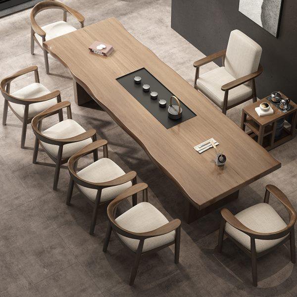 实木茶桌茶盘一体泡茶桌椅组合现简约家用功夫大板茶台后现桌,商业/办公家具,茶台/茶桌,淘宝优惠券,粉丝福利购,淘宝优惠卷