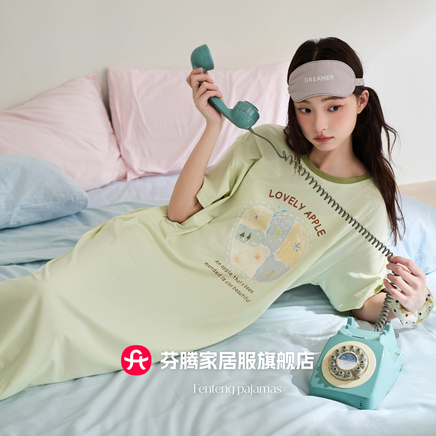 芬腾莫代尔春夏薄款卡通睡裙图片