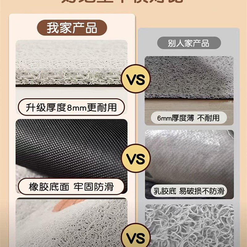 卡通猫咪地垫入户门垫PVC丝圈除尘垫kitty猫大门口进门脚垫可定制