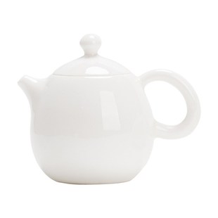 羊脂玉白瓷茶壶功夫茶具泡茶壶陶瓷家用手工简约大小单壶logo