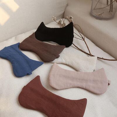 又是美好生活。纯亚麻黑眼罩与尖耳朵。它不压缩，更舒适