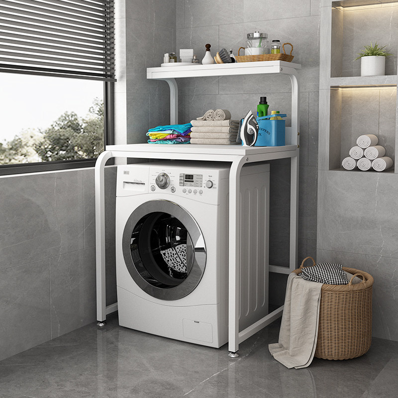 滚筒洗衣机架子置物架支架双层上面微波炉置物柜上方单层收纳柜子