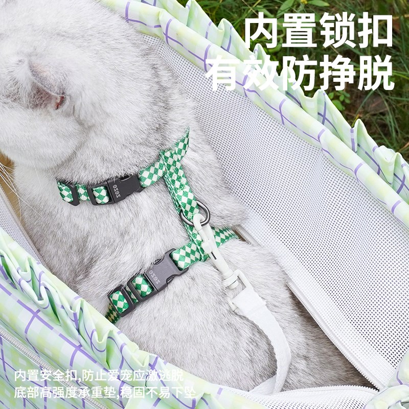 zeze猫包外出便携包背猫袋斜挎外出包狗包猫书包背包猫咪宠物用品