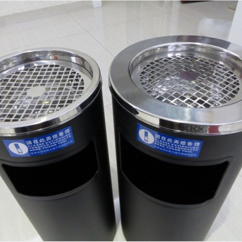 不锈钢垃圾桶包邮 酒店大堂立式烟灰缸座地果皮桶大号方形带内桶