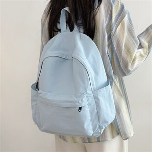 双肩包女旅游轻便韩系ins慵懒风简约百搭书包女大学生大容量背包