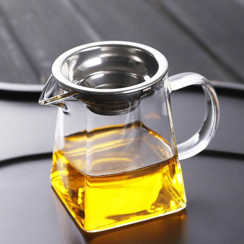 加厚玻璃公道杯茶漏套装一体分茶器带滤网耐高Q温功夫茶道配件大