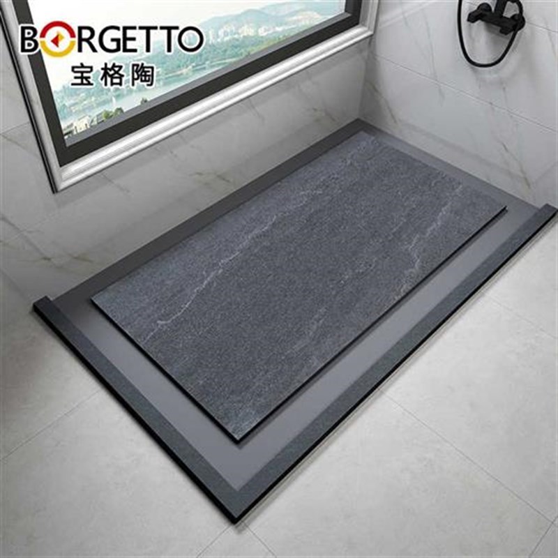 新款卫生间防滑地砖浴室通体脚踏石冲凉房踏垫脚石淋浴房地板厕所