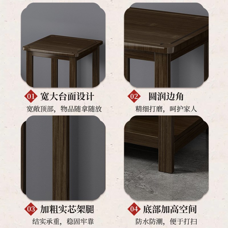 客厅仿古中式花架置物架阳台实木多层落地式家用花台绿萝花盆架子