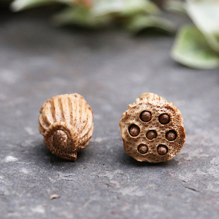 竹茗堂 竹根雕竹雕莲蓬竹根把件B小莲蓬 收藏品扇坠挂坠把玩件摆