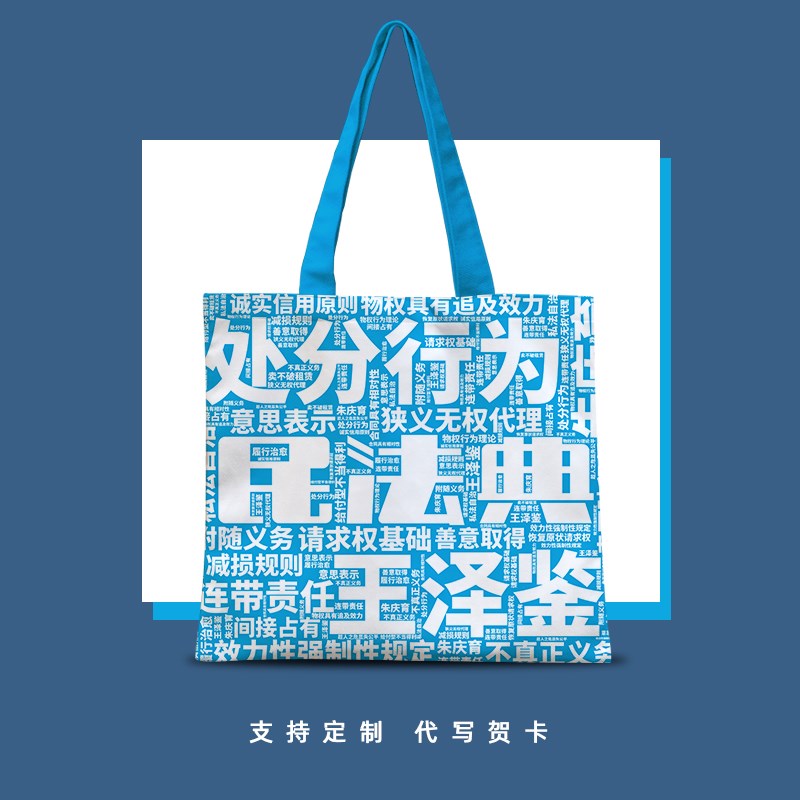 法考帆布袋法律人资料文件手提袋创D意法学文字单肩环保袋定制diy
