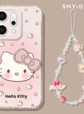 适用opporeno14手机壳reno13新款reno14pro外壳reno9女款高颜值reno12高级带镜子kt猫11支架13pro新款10防摔