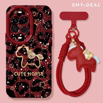 适用华为nova15手机壳女款nova13pro保护套novo12豹纹小马11新年8马年7se红色10喜庆ultra过年本命年14外壳