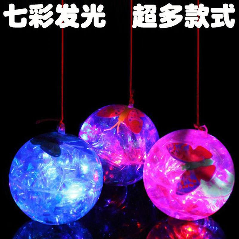 生日礼物发光水晶球闪光球跳跳球弹力球幼儿园小朋友宝宝玩具