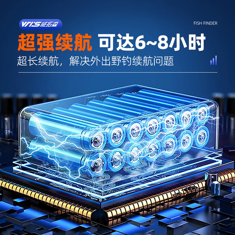 威拓森2023新款可携式水底看鱼神器钓鱼水下钓鱼监视器手机探鱼器