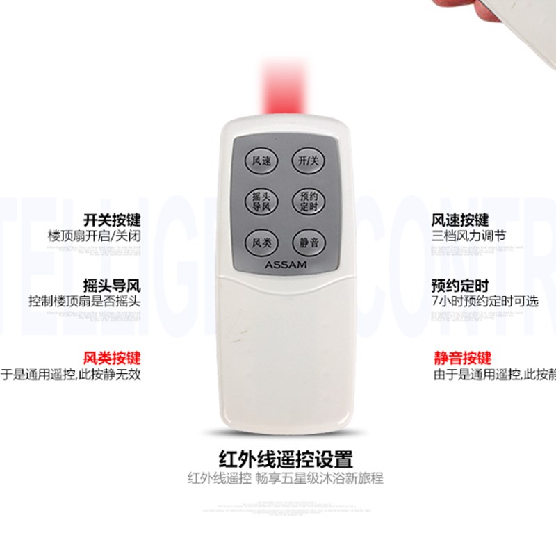 吊扇楼顶扇金属工业天花吊顶风扇吸顶扇360度摇头遥控定时壁扇