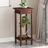 花架置物架阳台落地式 饰花台实木多层窗台多肉花盆架子 室内客厅装