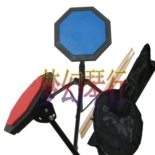 天然橡胶8寸八角练习鼓带架带包 送鼓棒 静音鼓 哑鼓垫 打击板