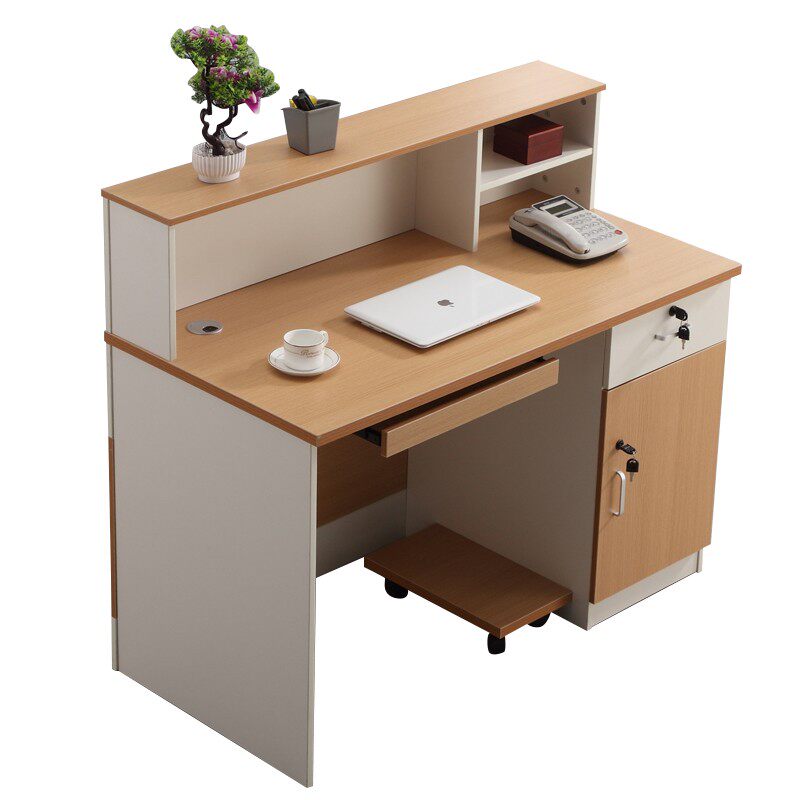 新款手机维修台工作台木质收银台柜台业务受理台手表店小型维修桌