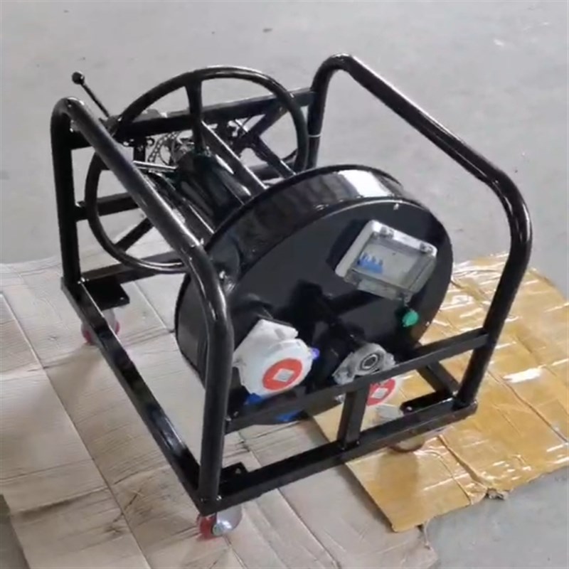 带工业防水插座电缆车移动收线盘定制卷线盘500米粗线加长绕线架
