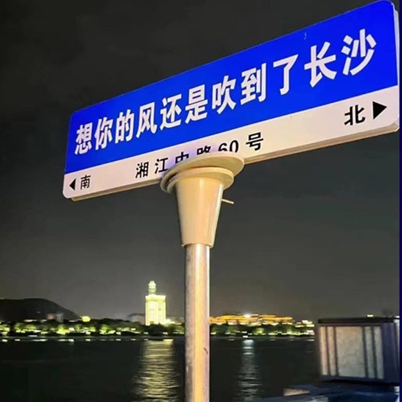 想你的风还是吹到了路牌定制网红风我在xx很想你拍照打卡立柱订做
