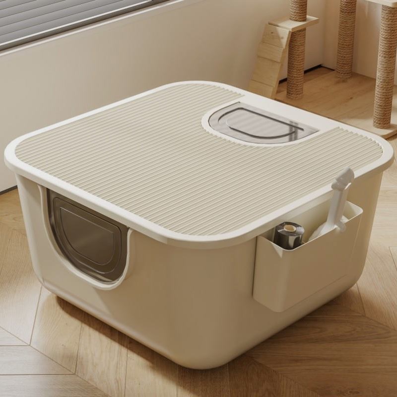 深度猫砂盆全封闭超大号防外溅猫厕所侧入顶出式猫砂盆宠物用品