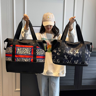 可套拉杆箱上的旅行包女大u容量配包短途旅游轻便手提行李包收纳