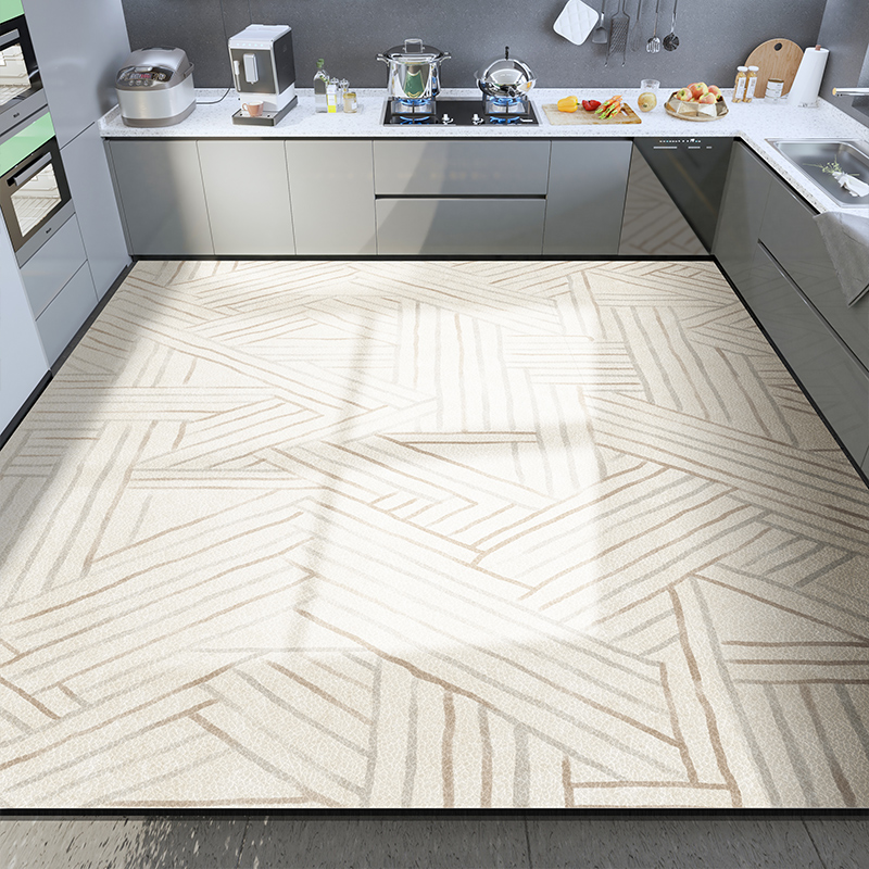 厨房地垫防滑防油可擦免清洗pvc防脏防水专用整铺地毯脚垫子家用