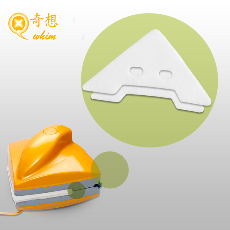 擦玻璃配件清洁器替换棉16祇装毛毡4O根硅胶刮水胶条套装