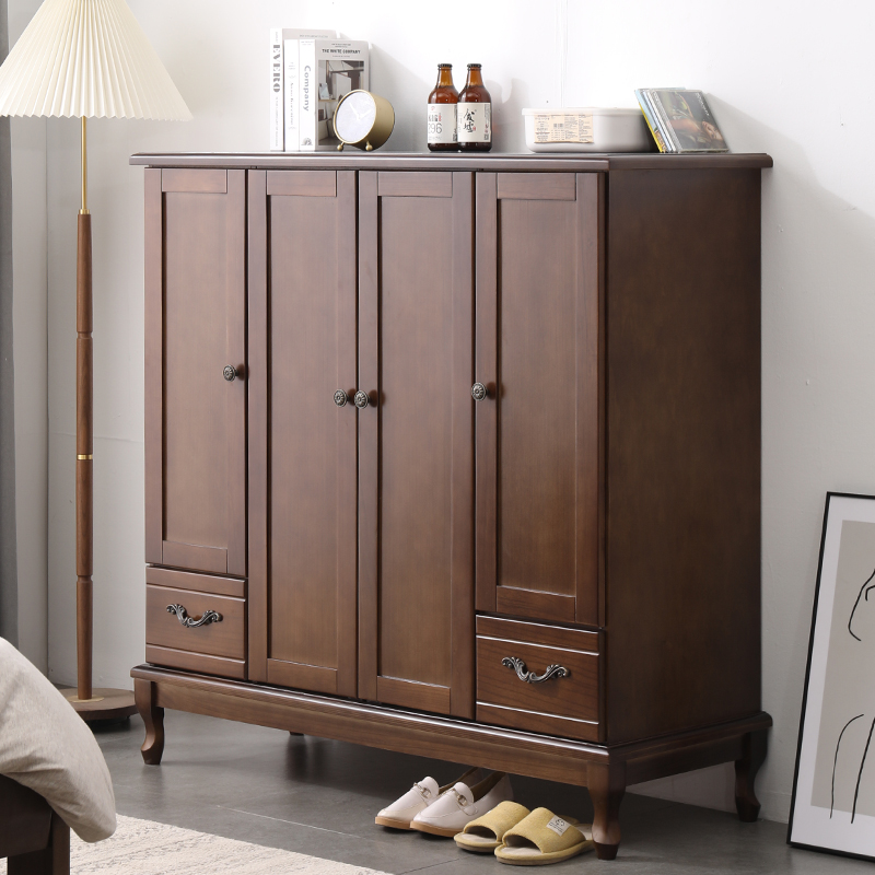 衣柜实木五斗橱客k厅抽屉收纳柜简约现代卧室挂衣柜小户型储物柜