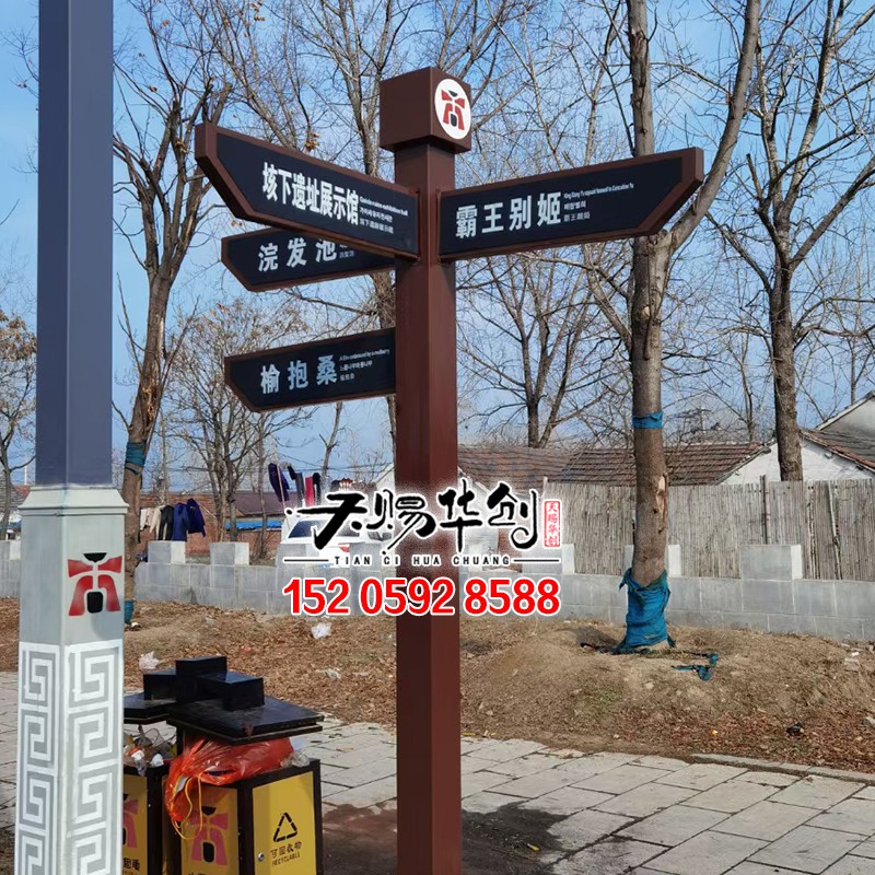 导向牌新款分流小区指示牌户外指路牌立式景区标识牌引导牌指引牌