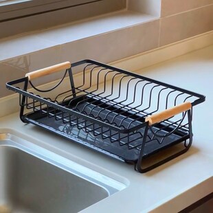 厨房桌面沥水架碗碟筷子置物收纳架带托盘碗架台面多功能置物架