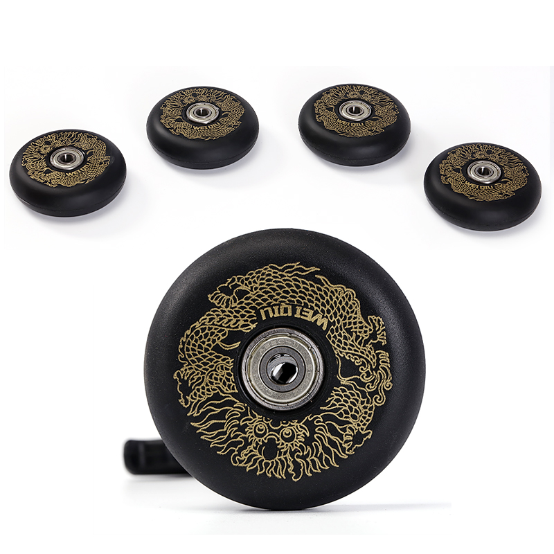 轮滑全肉轮子溜冰鞋高弹耐磨刹车轮旱冰鞋直排轮子PU橡胶轮子静音