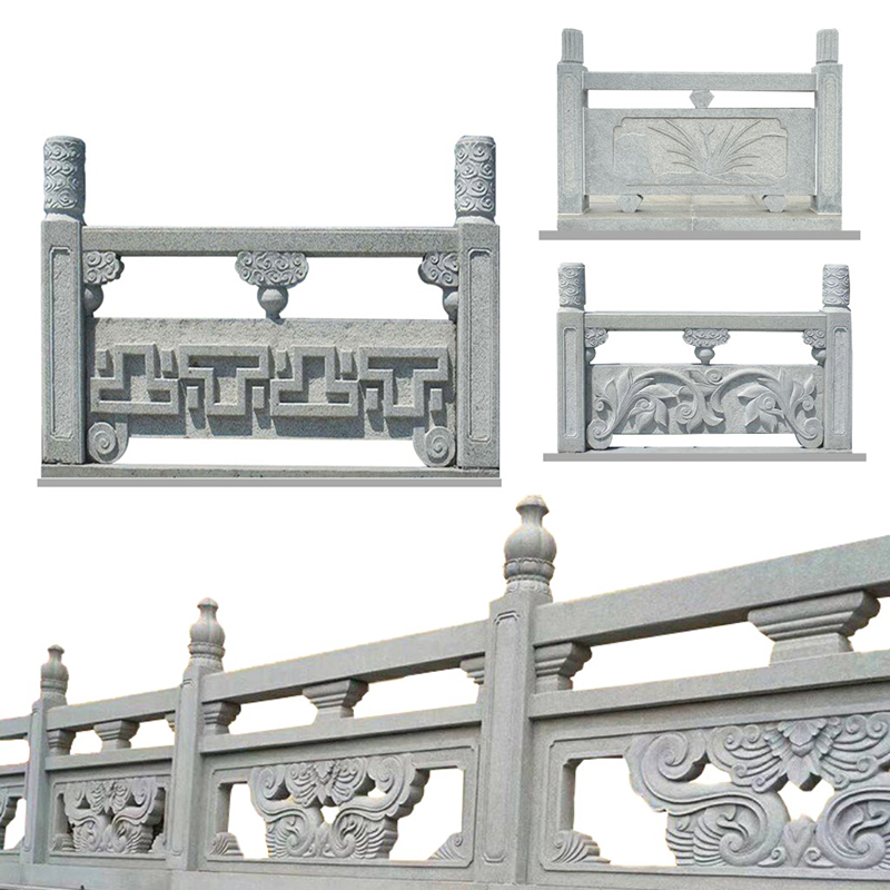 石栏杆 天然大理石青石汉白玉花岗岩石雕栏板 河道桥梁石护栏围栏