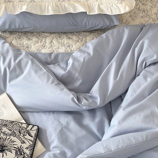 纯棉被套单件200230cm简约纯色220240双人亲肤全棉被罩四季用