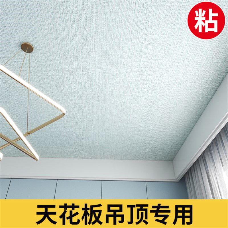 房顶装饰遮丑天花板专用墙纸吊z顶贴纸自粘卧室客厅屋顶壁纸墙贴