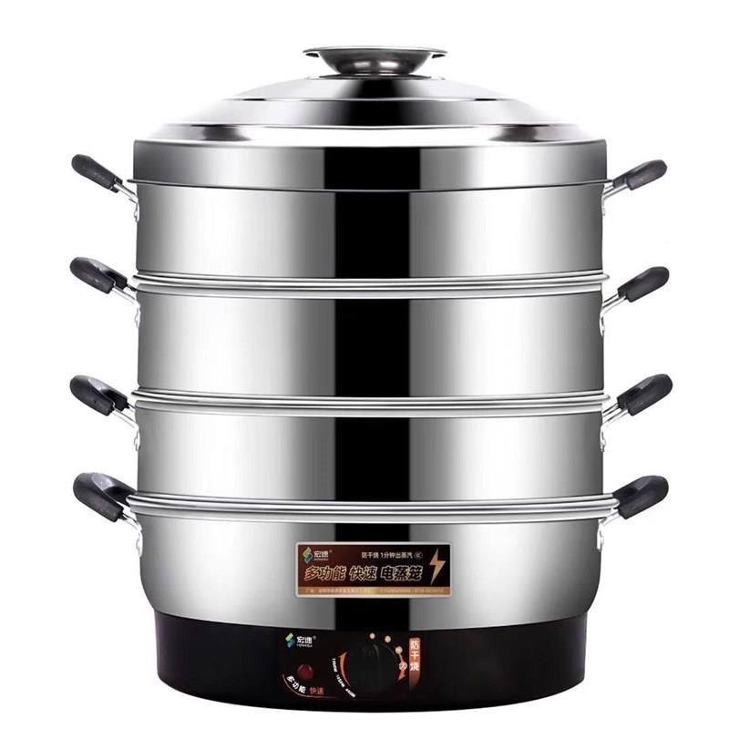 新三品新品223不锈119钢电蒸笼能多0功B蒸B菜馒头层电蒸锅家用插